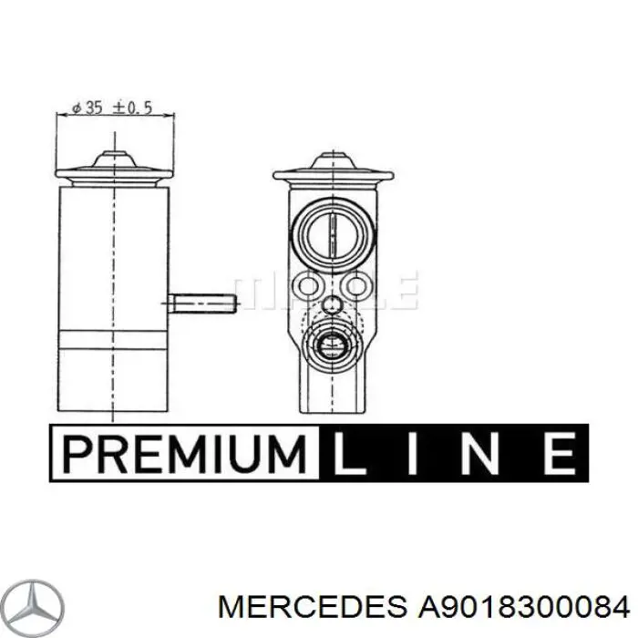 Купить A9018300084 Mercedes Клапан TRV кондиционера