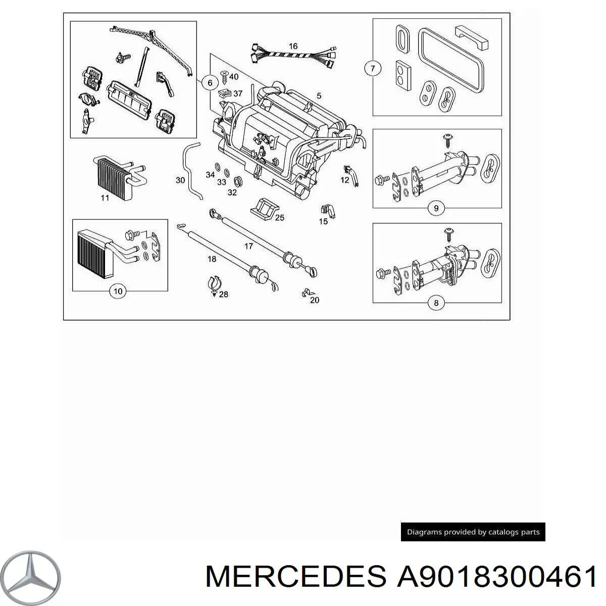 Корпус печки в сборе Mercedes A9018300461 цена, от 13.77 USD