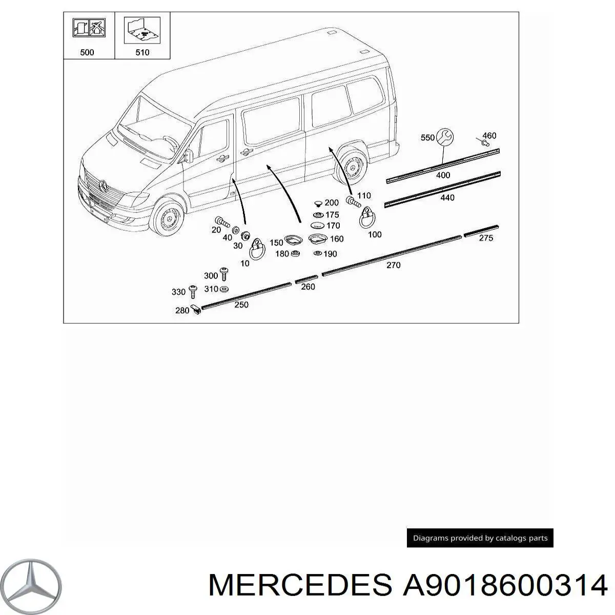 A9018600314 Mercedes петля крепления груза