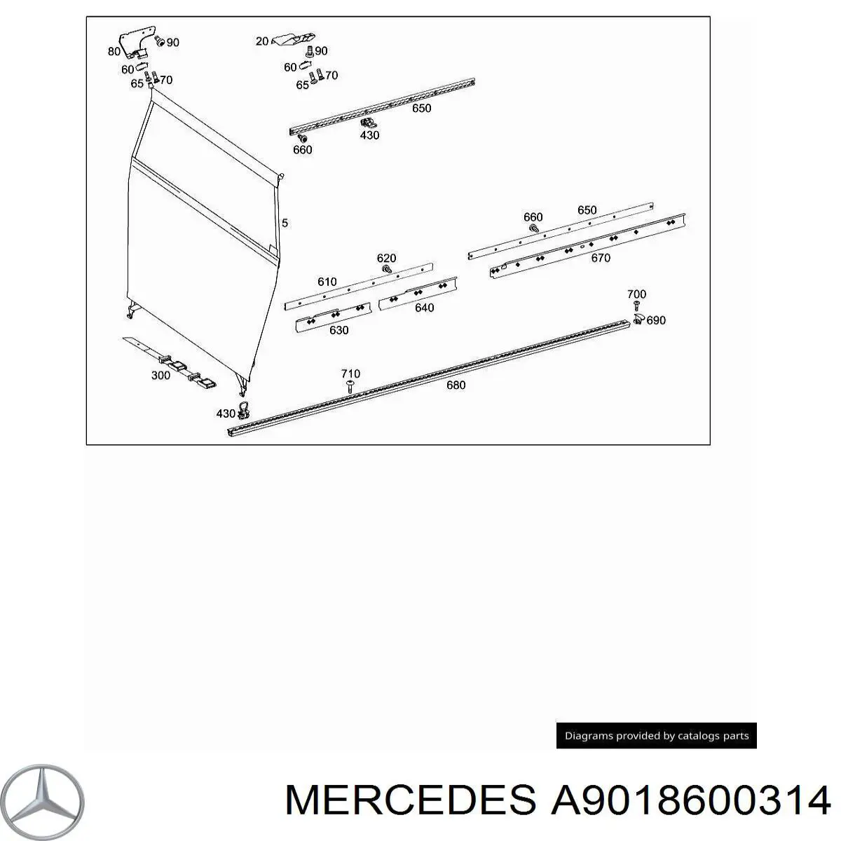 Петля кріплення вантажу A9018600314 Mercedes