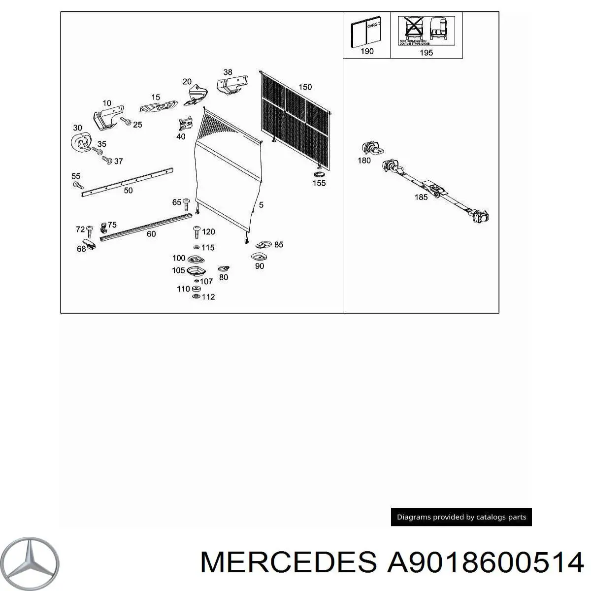 Gozno de fixação de carga para Mercedes Sprinter (901, 902)