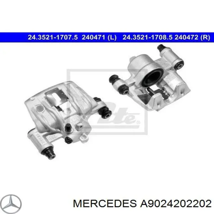 A9024202202 Mercedes суппорт тормозной задний левый