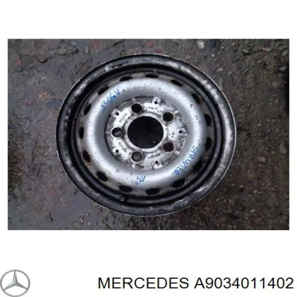 A9034011402 Mercedes диски колесные стальные (штампованные)