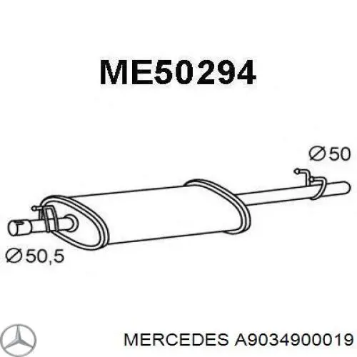 A9034900019 Mercedes глушитель, передняя часть