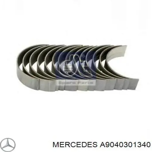 Вкладыши коленвала коренные, комплект, стандарт (STD) 9040300040 Mercedes