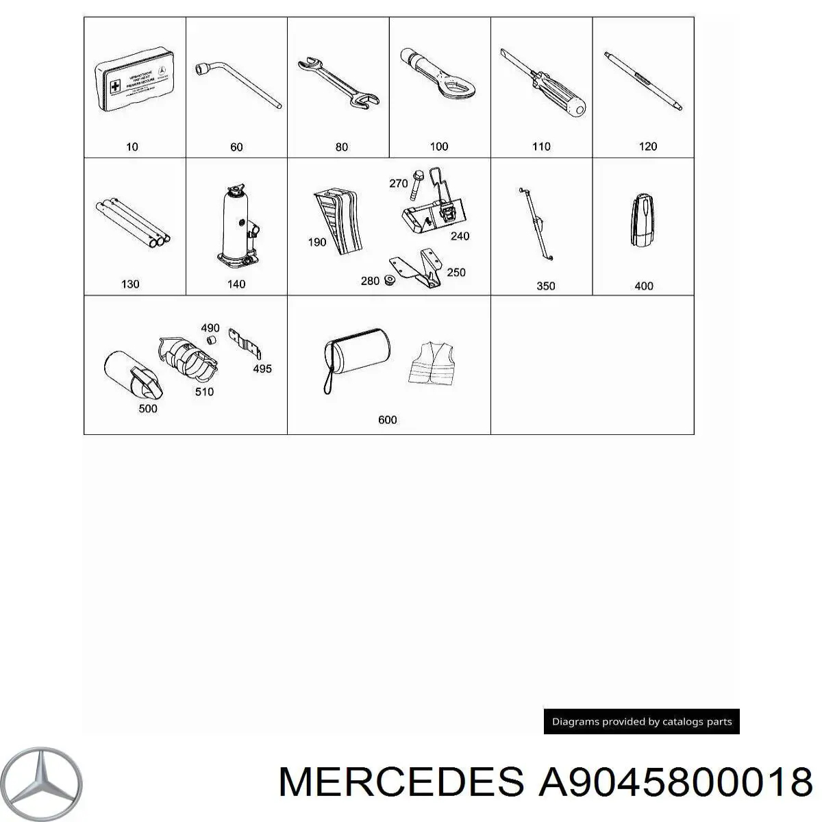 Домкрат автомобильный Mercedes A9045800018 цена, от 38.01 USD