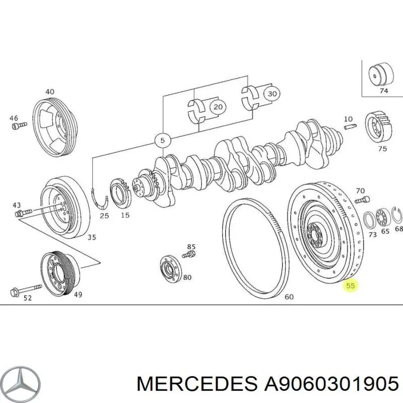 Маховик A9060301905 Mercedes