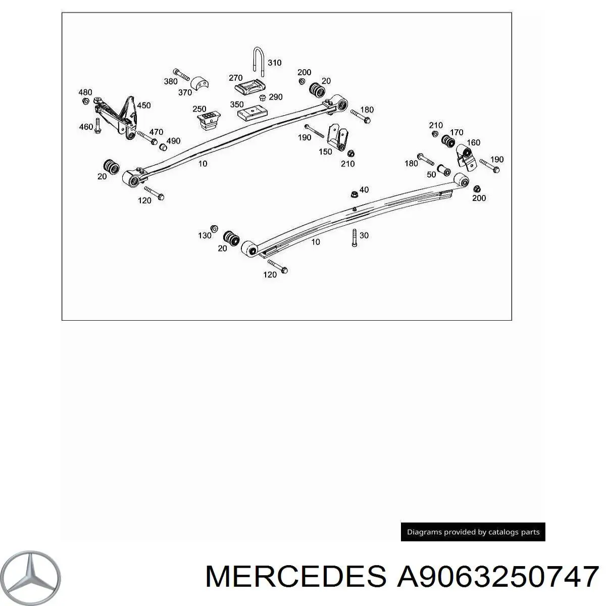 A9063250747 Mercedes стремянка рессоры