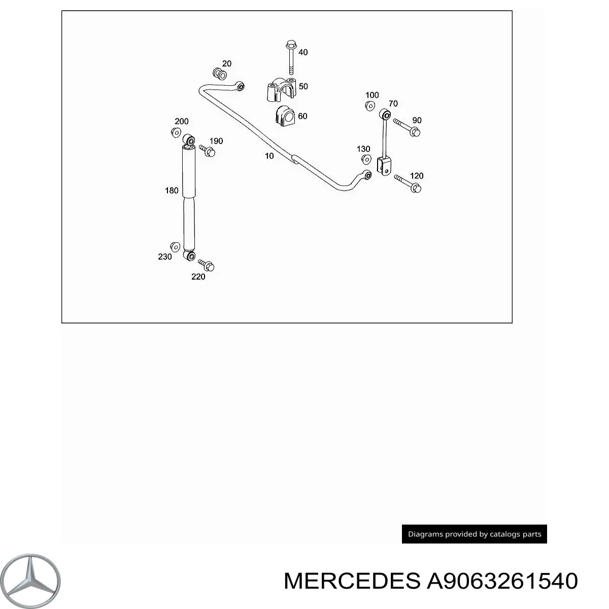 A9063260840 Mercedes хомут крепления втулки стабилизатора заднего