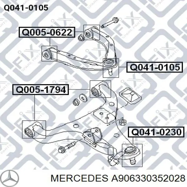 Цапфа передняя правая A906330352028 Mercedes