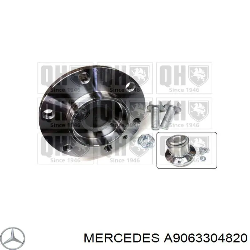 A9063304820 Mercedes Цапфа - поворотный кулак передний, правый