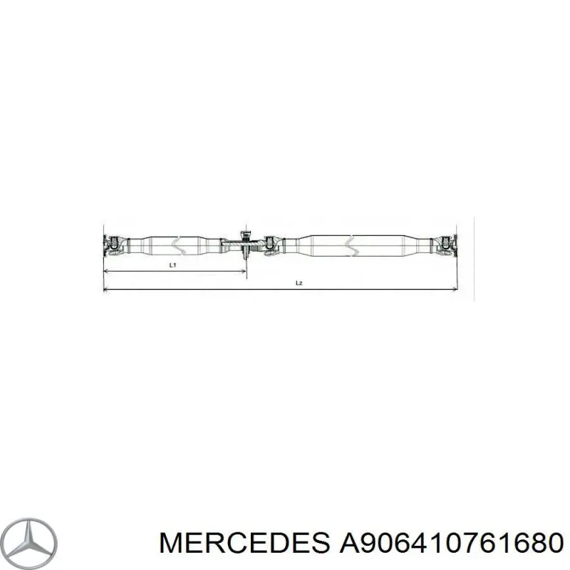 A906410761680 Mercedes junta universal traseira montada