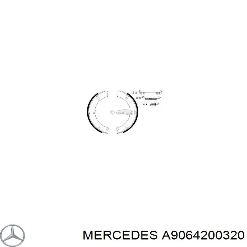 Колодки ручника A9064200320 Mercedes