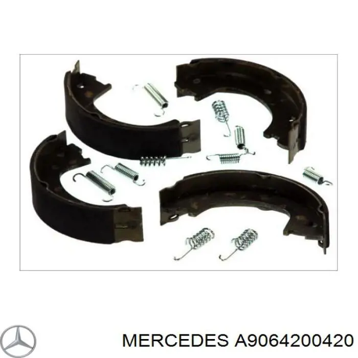 A9064200420 Mercedes колодки ручника (стояночного тормоза)