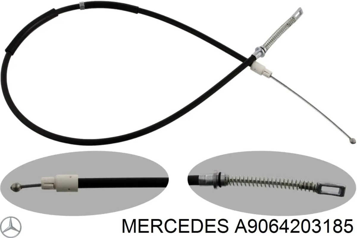 A9064203185 Mercedes трос ручного тормоза задний правый/левый