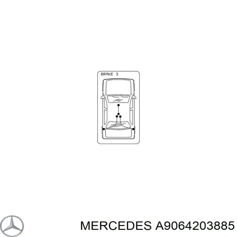 Трос ручного тормоза передний Mercedes A9064203885 цена, от 9.87 USD
