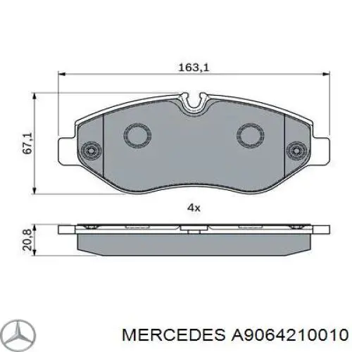 Колодки Mercedes A9064210010 цена, от 38.18 USD