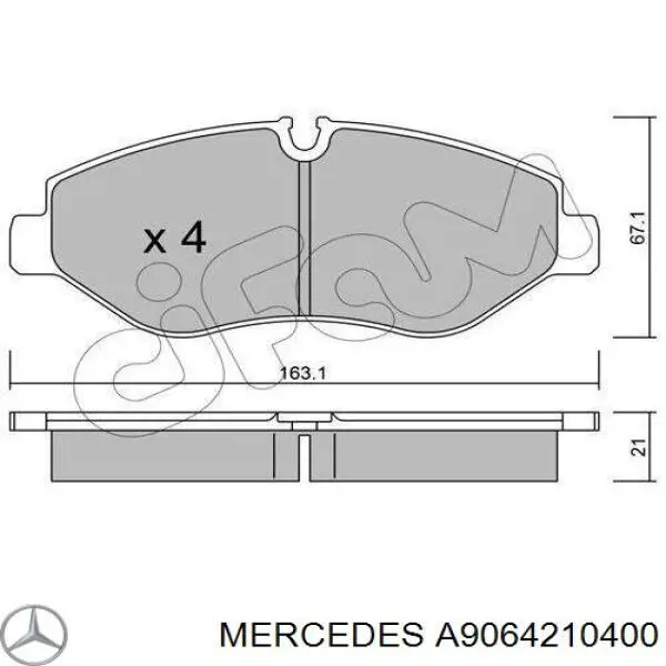 Колодки Mercedes A9064210400 цена, от 41.85 USD