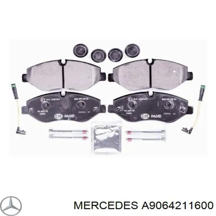 Колодки тормозные передние дисковые Mercedes A9064211600
