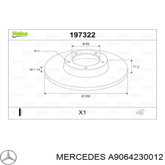 Disco do freio traseiro Mercedes A9064230012 preço, a partir de 77,74 USD