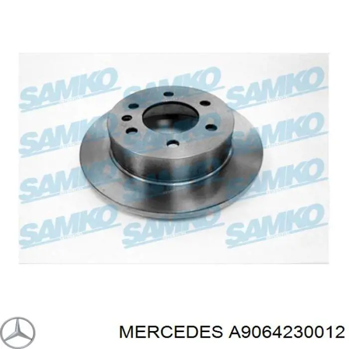 Disco do freio traseiro A9064230012 Mercedes