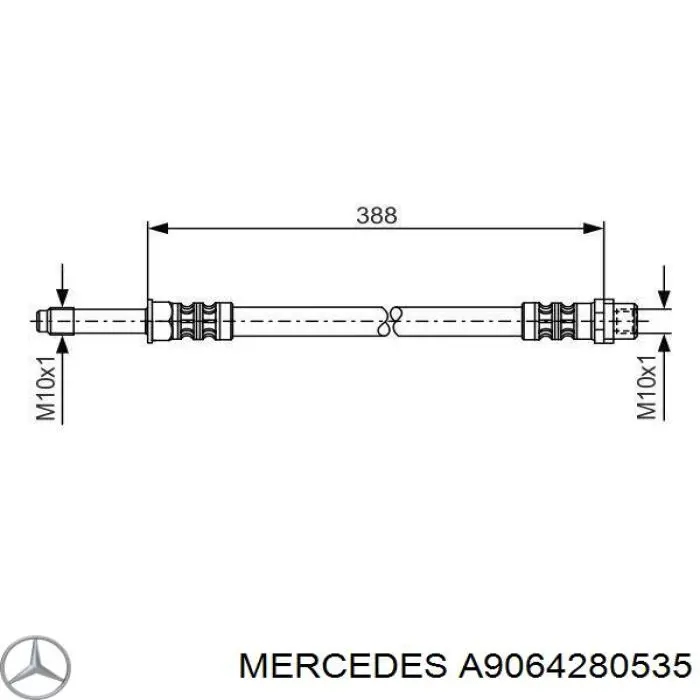 A9064280535 Mercedes шланг тормозной передний