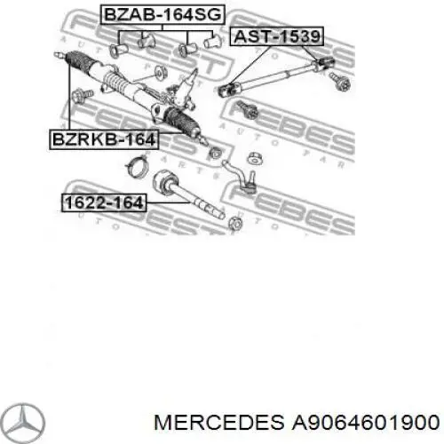 Пыльник рулевой рейки A9064601900 Mercedes