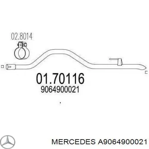 Глушитель, задняя часть A9064900021 Mercedes