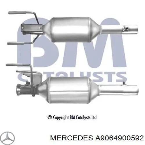 A9064900592 Mercedes сажевый фильтр системы отработавших газов