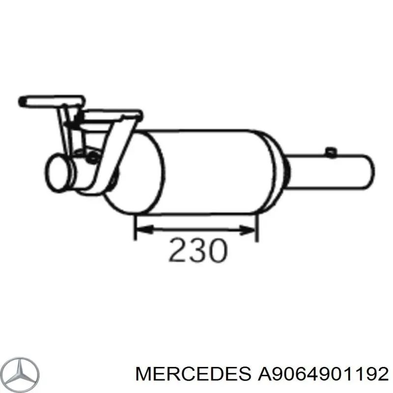A906490119280 Mercedes сажевый фильтр системы отработавших газов