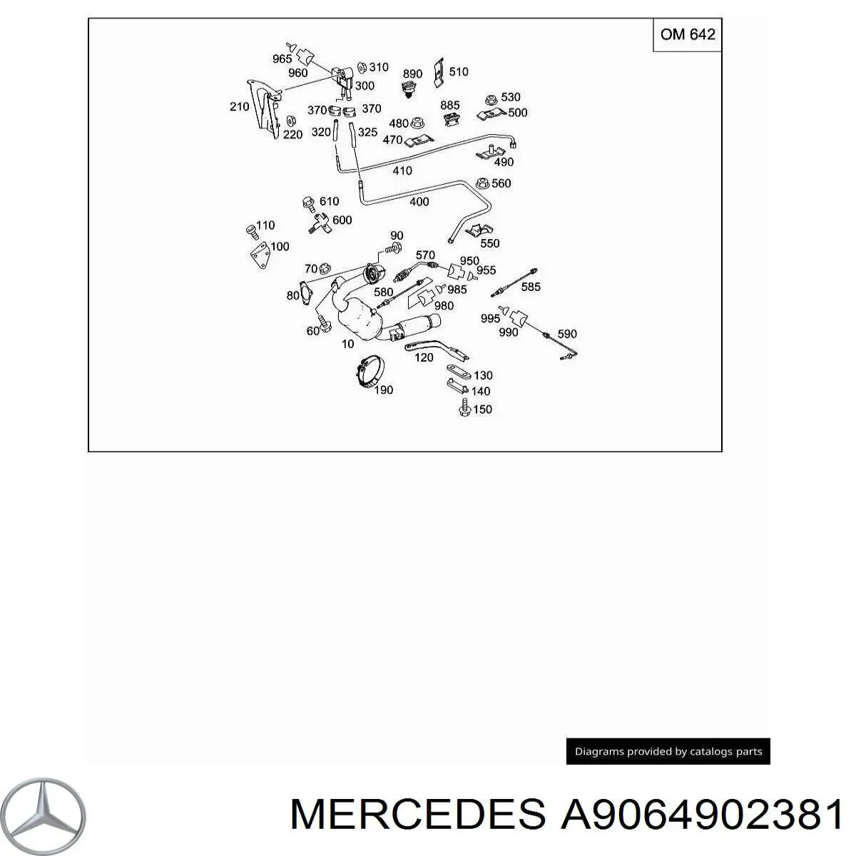 Купить A9064902381 Mercedes Преобразователь отработавших газов