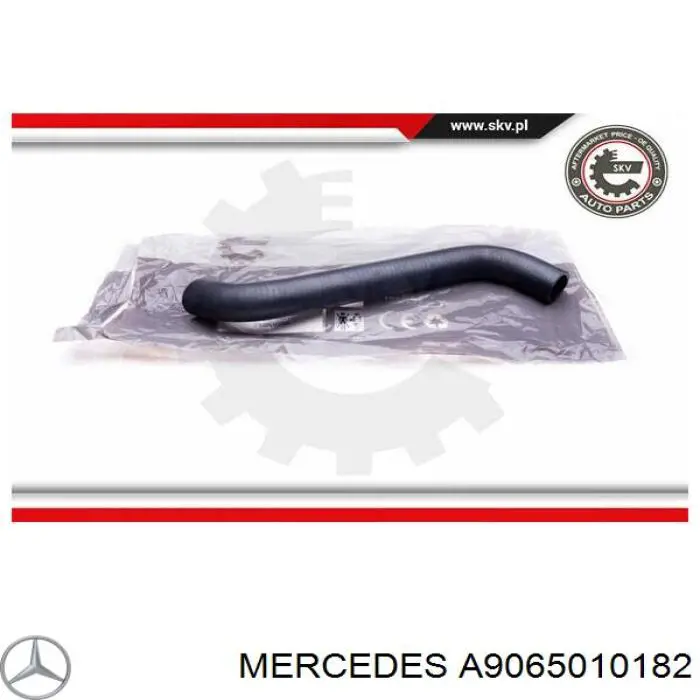 Шланг (патрубок) радиатора охлаждения верхний Mercedes A9065010182