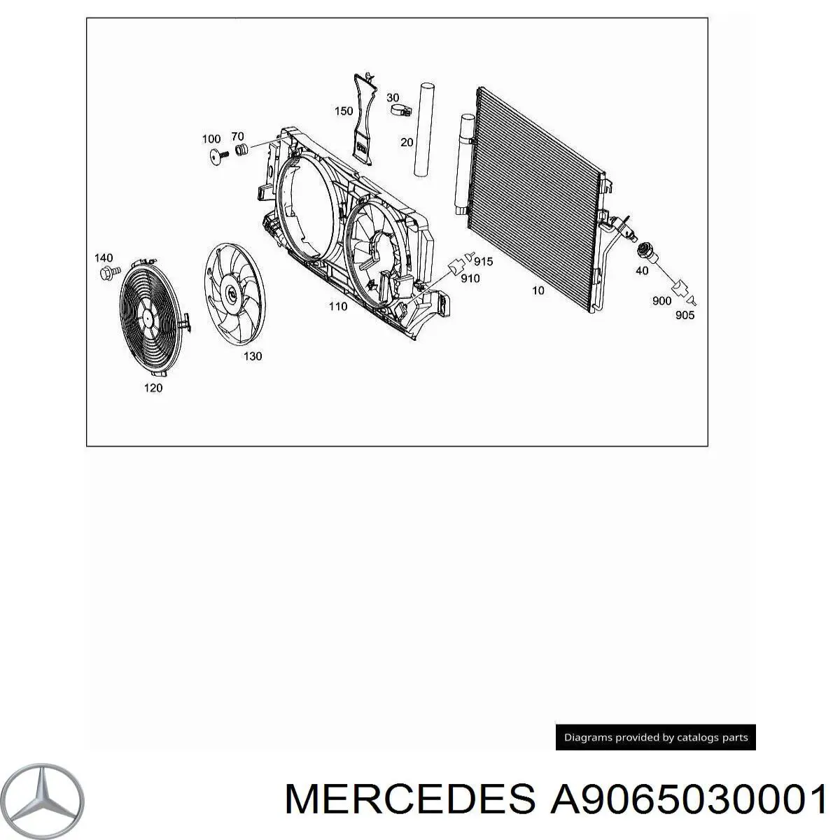 A9065030001 Mercedes защитная решетка радиатора кондиционера
