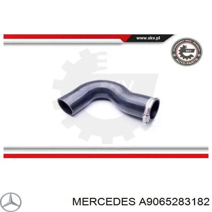 Tubo flexible de aire de sobrealimentación derecho A9065283182 Mercedes