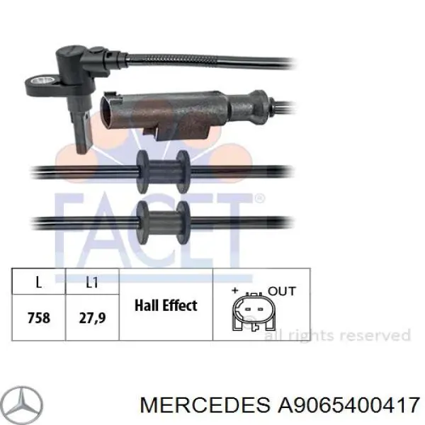 4.70159 Diesel Technic sensor dianteiro de abs