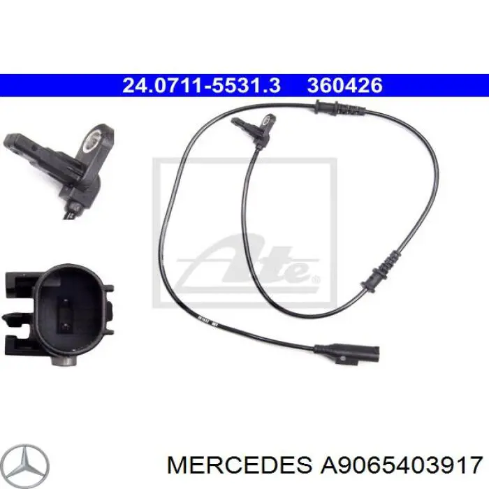 A9065403917 Mercedes sensor dianteiro de abs
