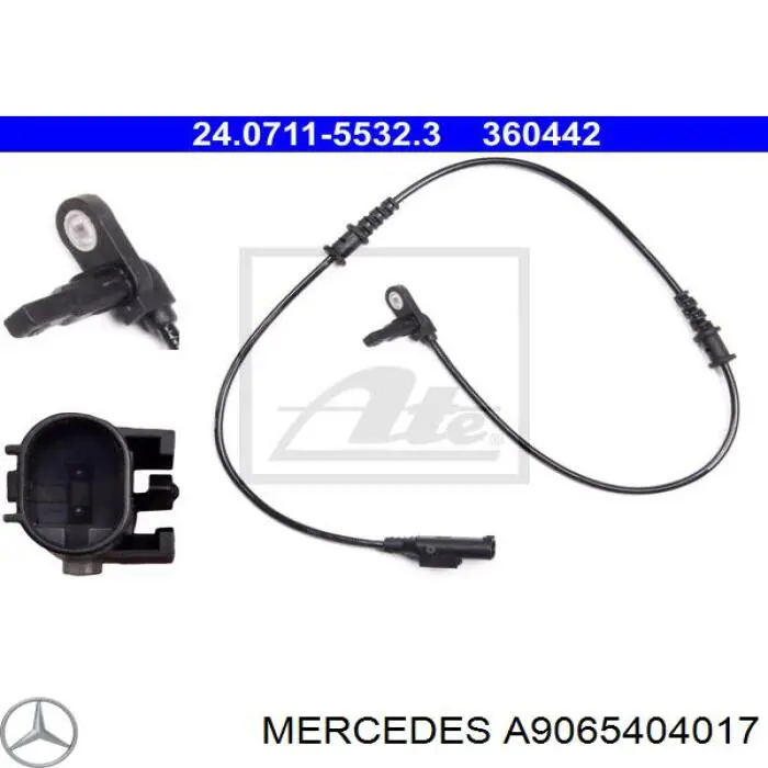 A9065404017 Mercedes sensor dianteiro de abs