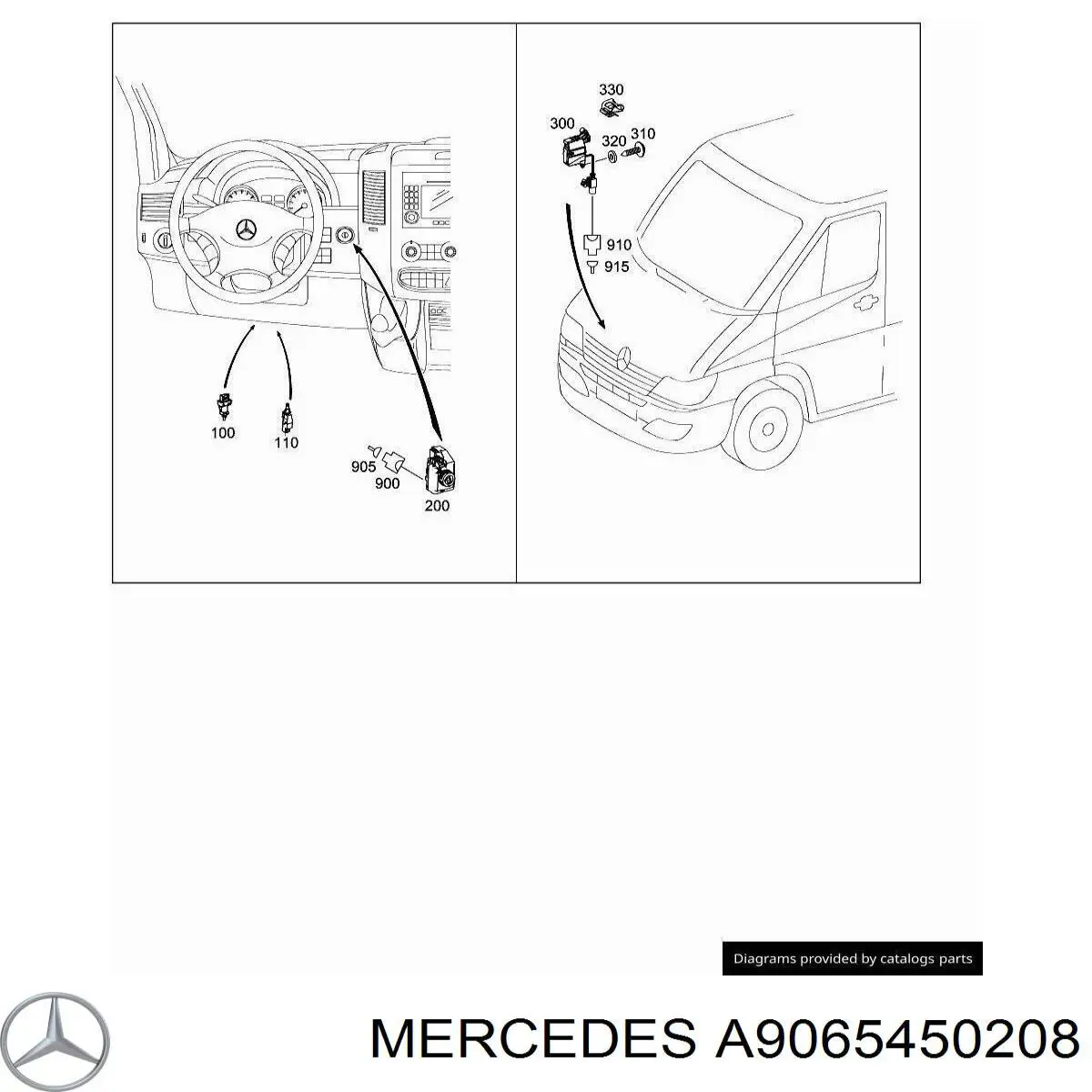 Замок зажигания Mercedes 9069004001 цена, от 87.95 USD