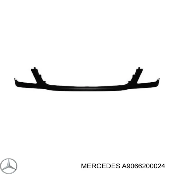 A9066200024 Mercedes placa sobreposta inferior das luzes