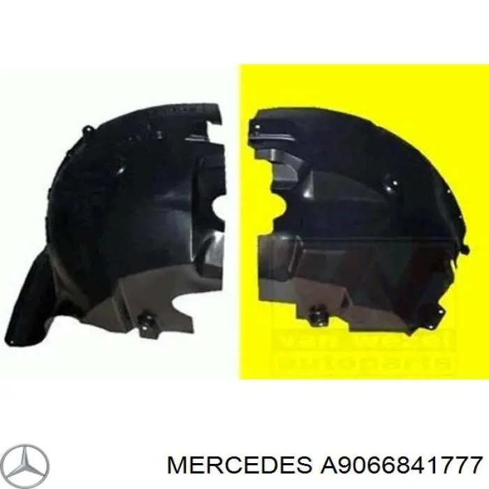 Купить A9066841777 Mercedes Подкрылок крыла переднего правый передний