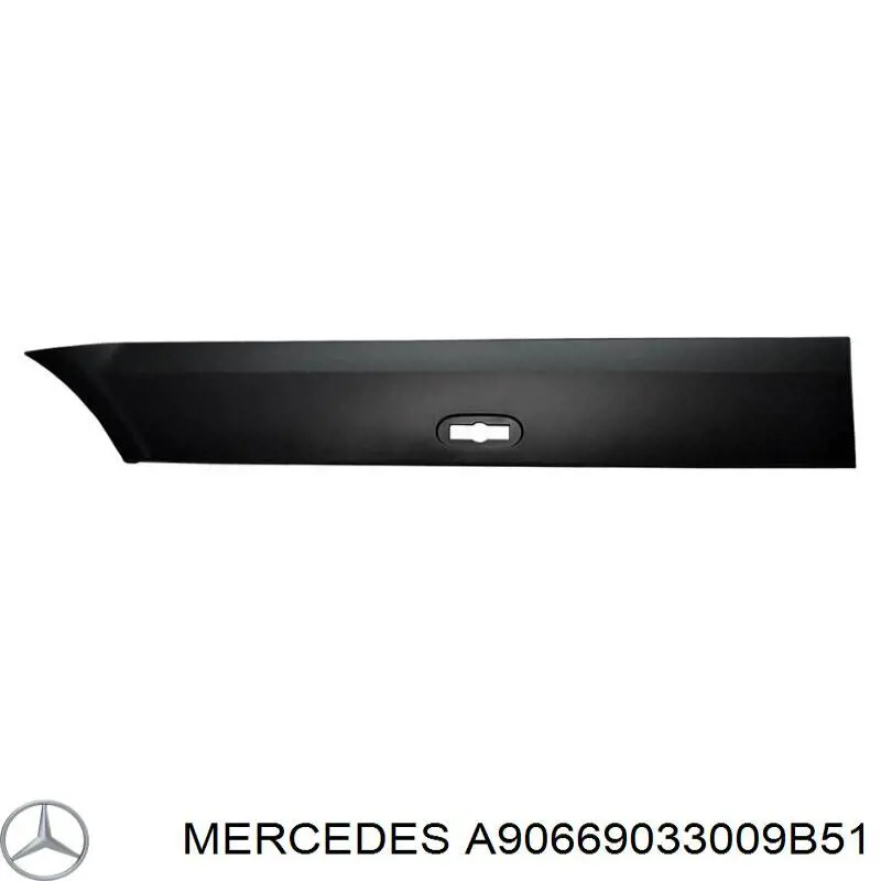 Молдинг крыла заднего правого Mercedes A90669033009B51 цена, от 25.07 USD