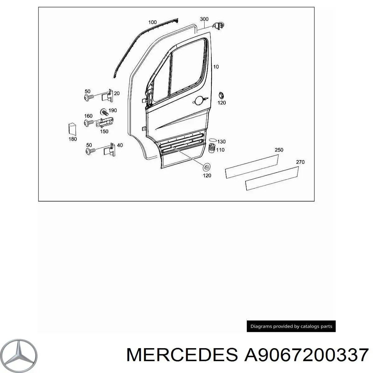 Дверной шарнир правый передний Mercedes 9067200337 цена, от 12.78 USD