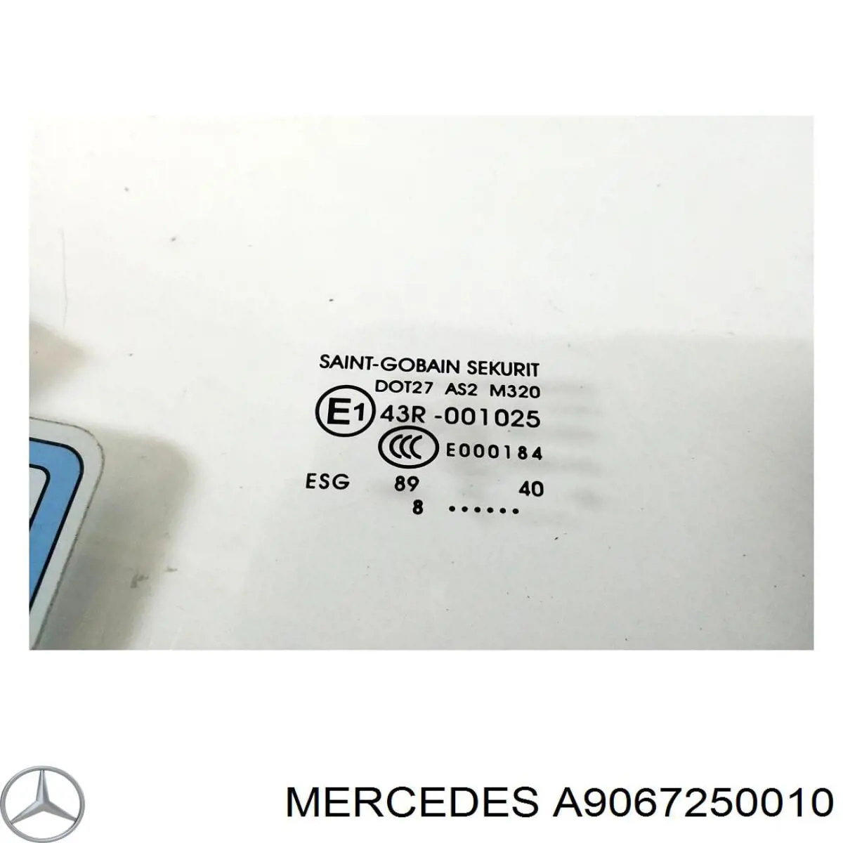 Купить 9067250010 Mercedes Стекло передней двери, левой