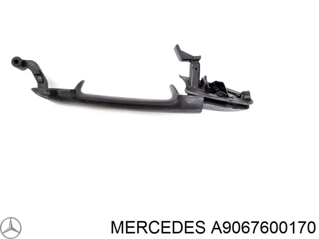 A9067600170 Mercedes maçaneta externa da porta lateral (deslizante)