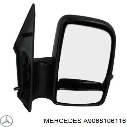 A9068106116 Mercedes espelho de retrovisão direito