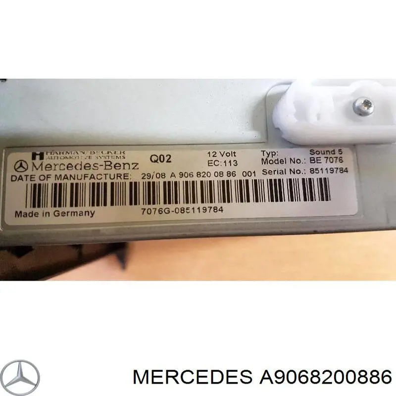 Магнитола A906900600164 Mercedes