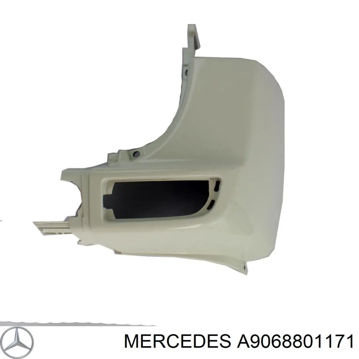 A9068801171 Mercedes pára-choque traseiro, parte direita