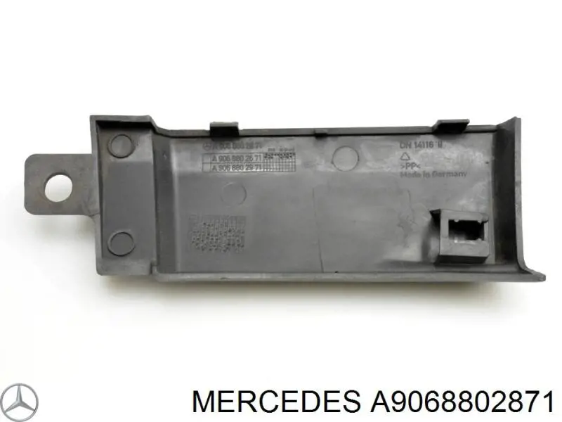 A9068802871 Mercedes placa sobreposta do pára-choque traseiro esquerdo