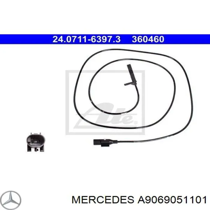 Датчик АБС (ABS) задний правый Mercedes A9069051101