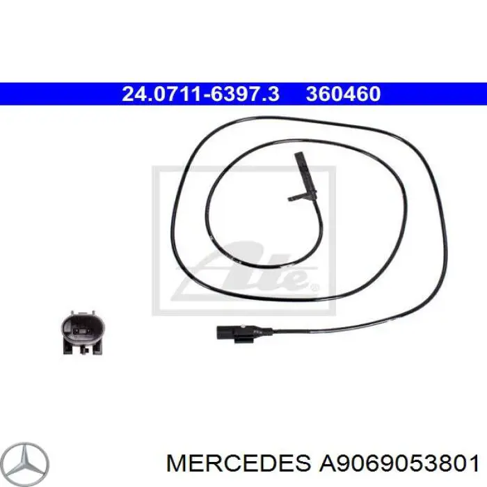 A9069053801 Mercedes sensor abs traseiro direito